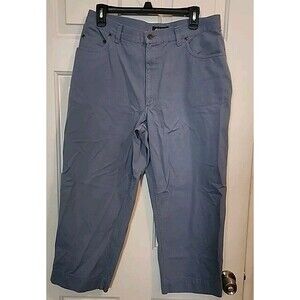 Eddie Bauer Travel Pants Womens Chino Blue 14 Ankle high rise